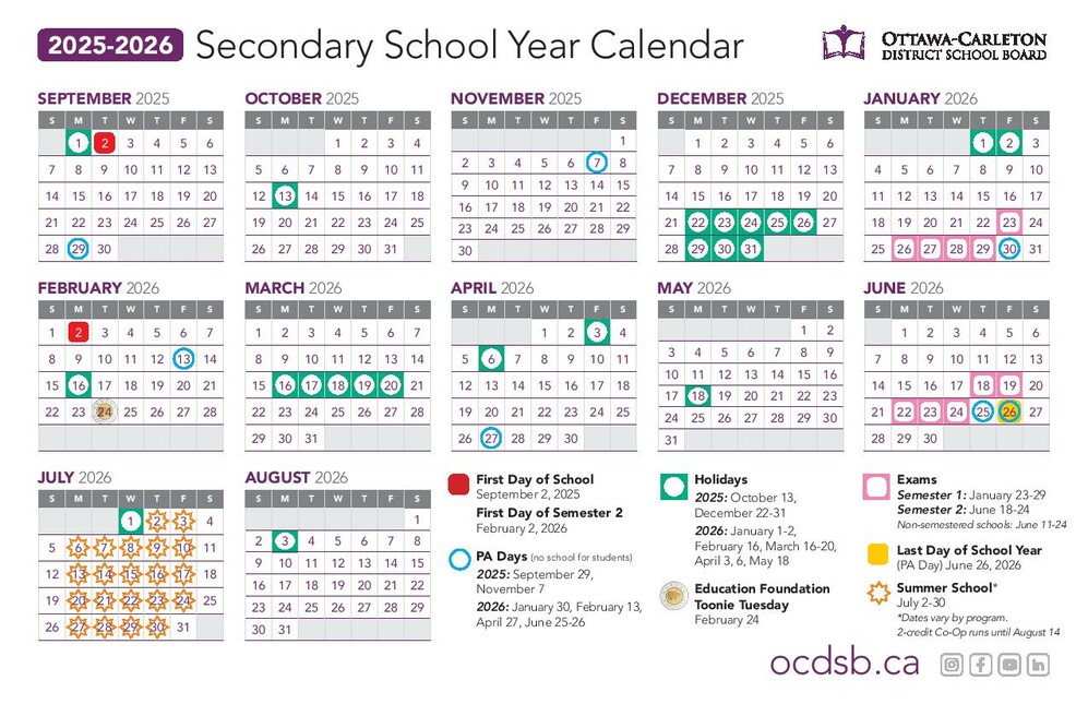 Download 2024-2025 School Calendar Secondary