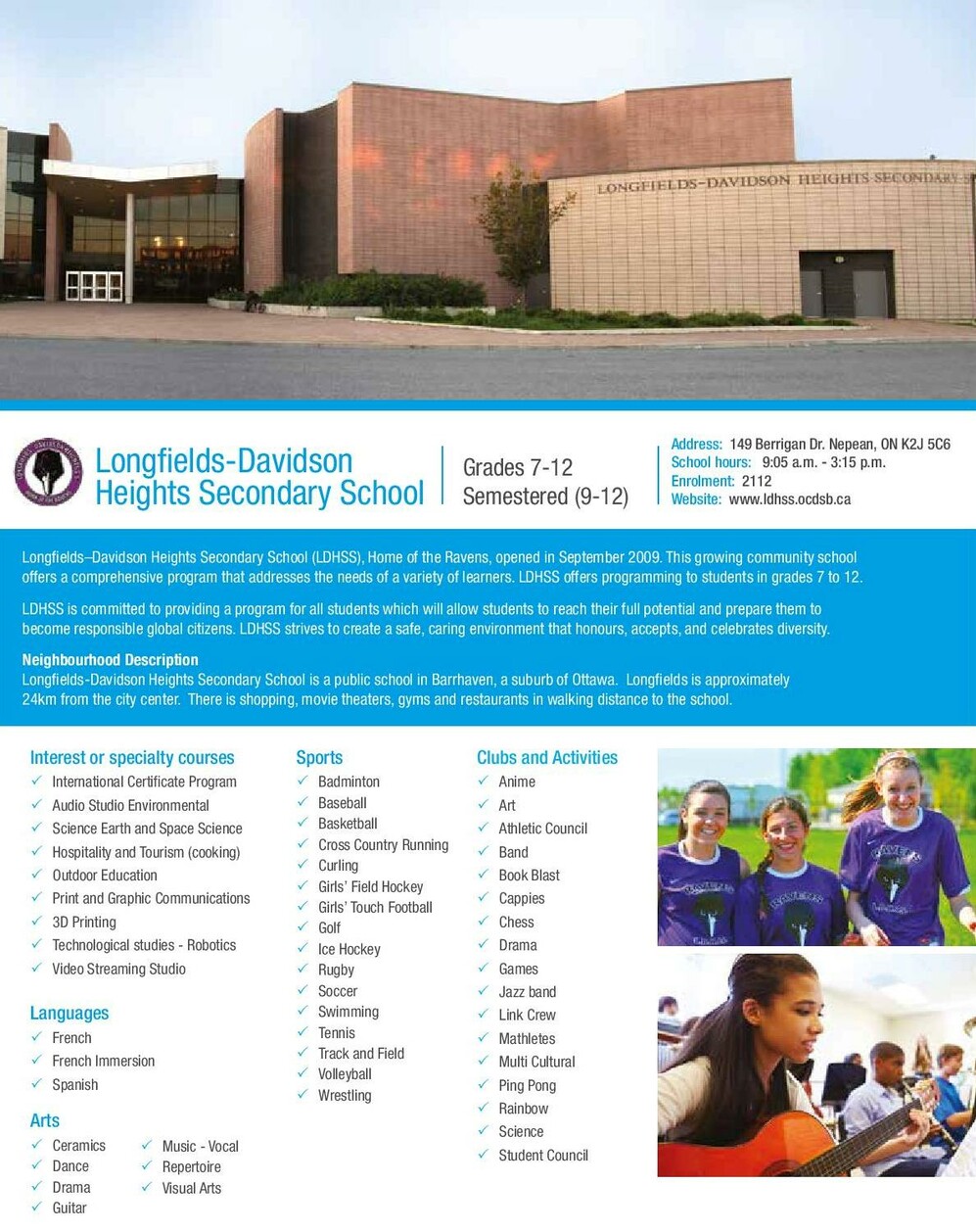 Longfields-Davidson Heights Secondary School