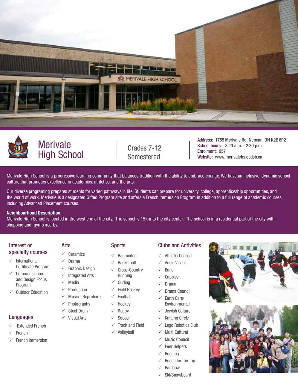 Merivale High School brochure