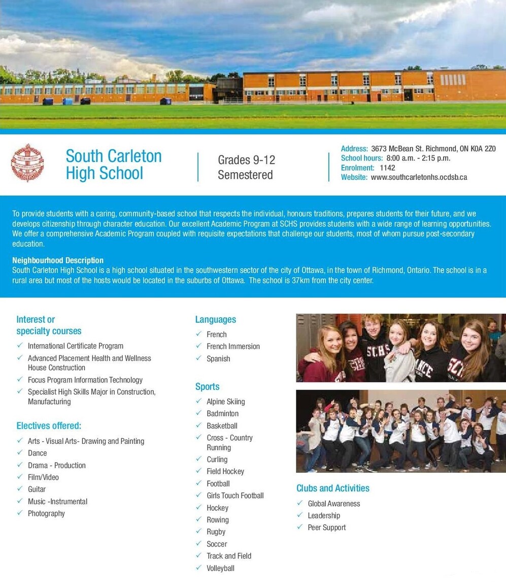 South Carleton High School brochure